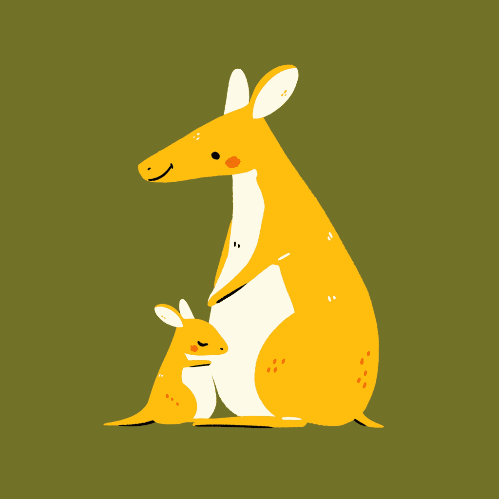 Kangaroo Squad original repeating artwork