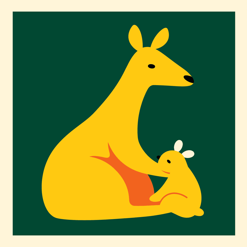 Kangaroo Gang original repeating artwork