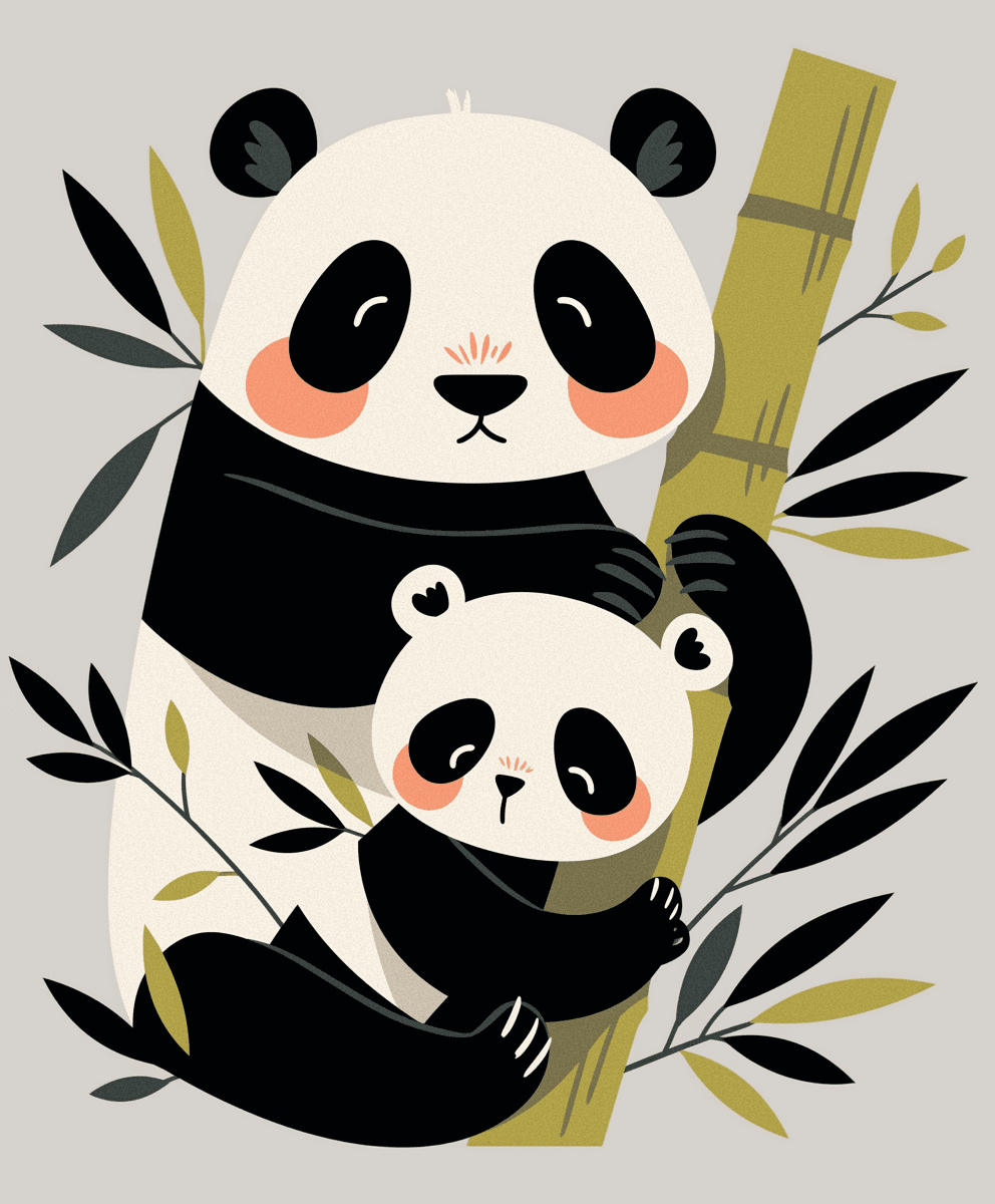 Panda Dawn original repeating artwork
