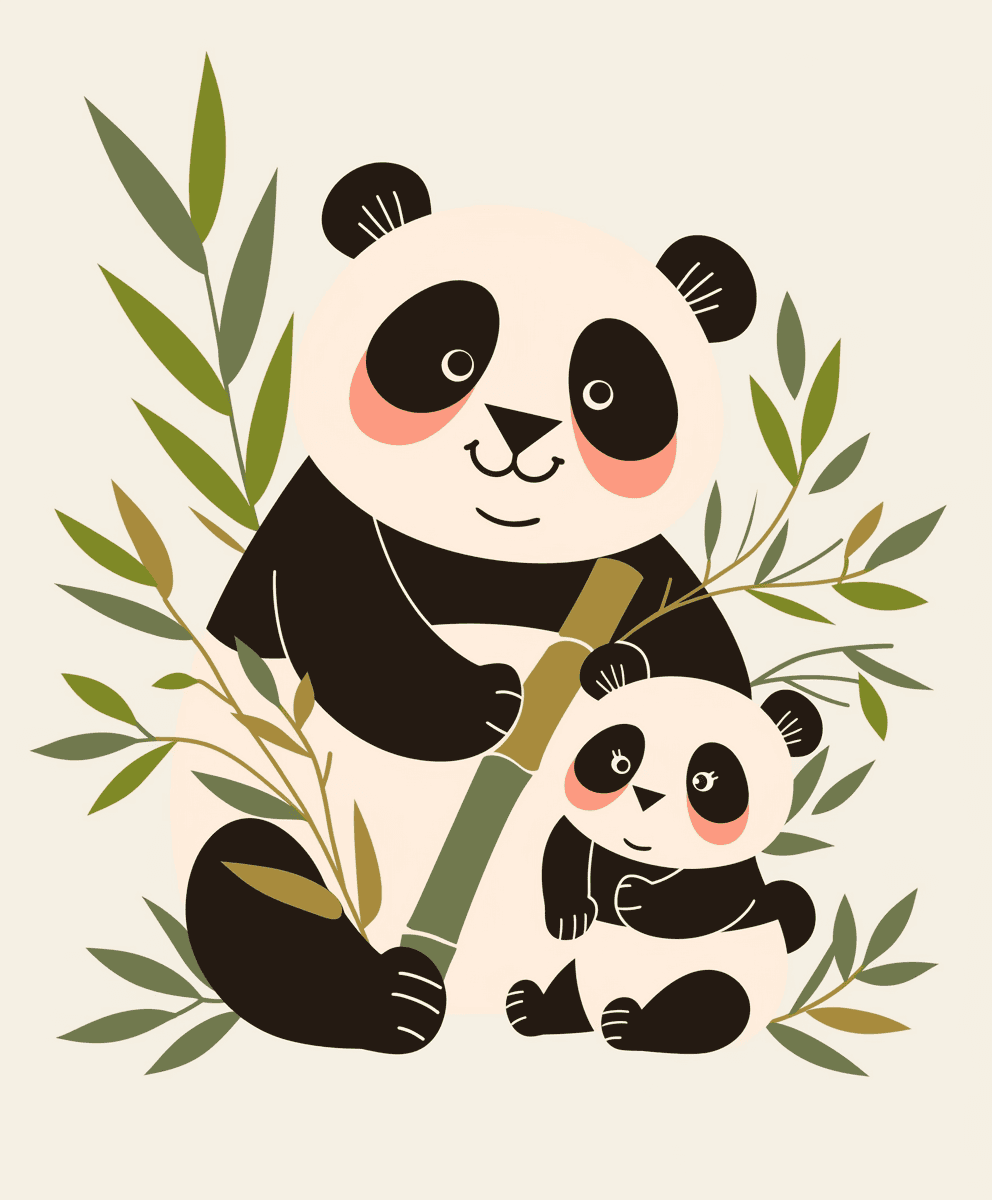 Panda Midnight original repeating artwork