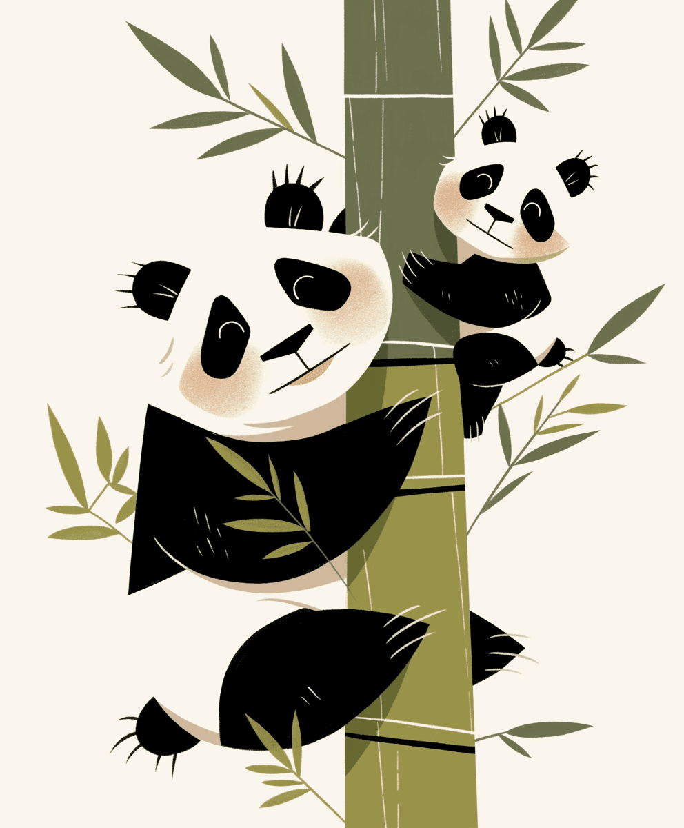 Panda Fizz original repeating artwork