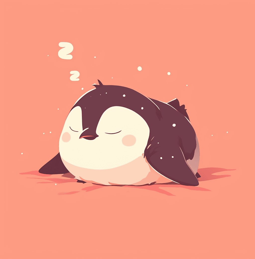 Penguin Dusk original repeating artwork
