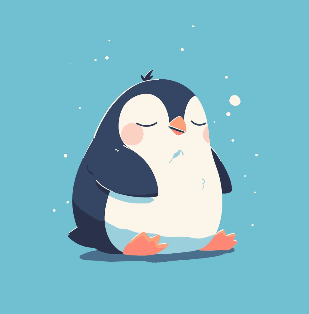 Penguin Midnight original repeating artwork