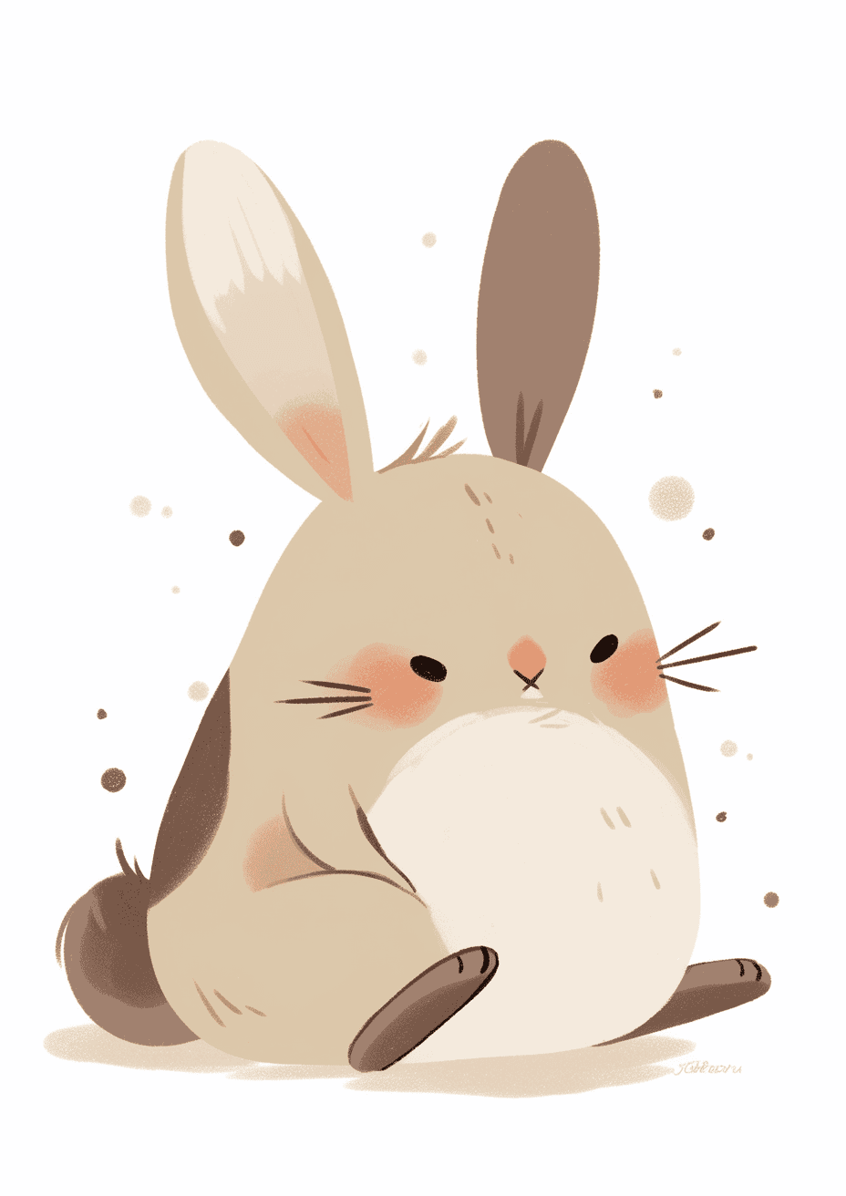 Bunny Sunlit original repeating artwork