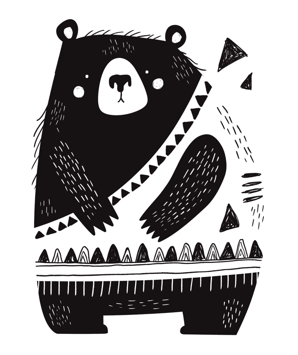 Bear 707 original repeating artwork