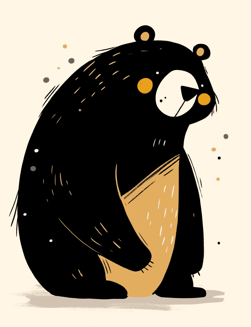 Bear Rooftop original repeating artwork