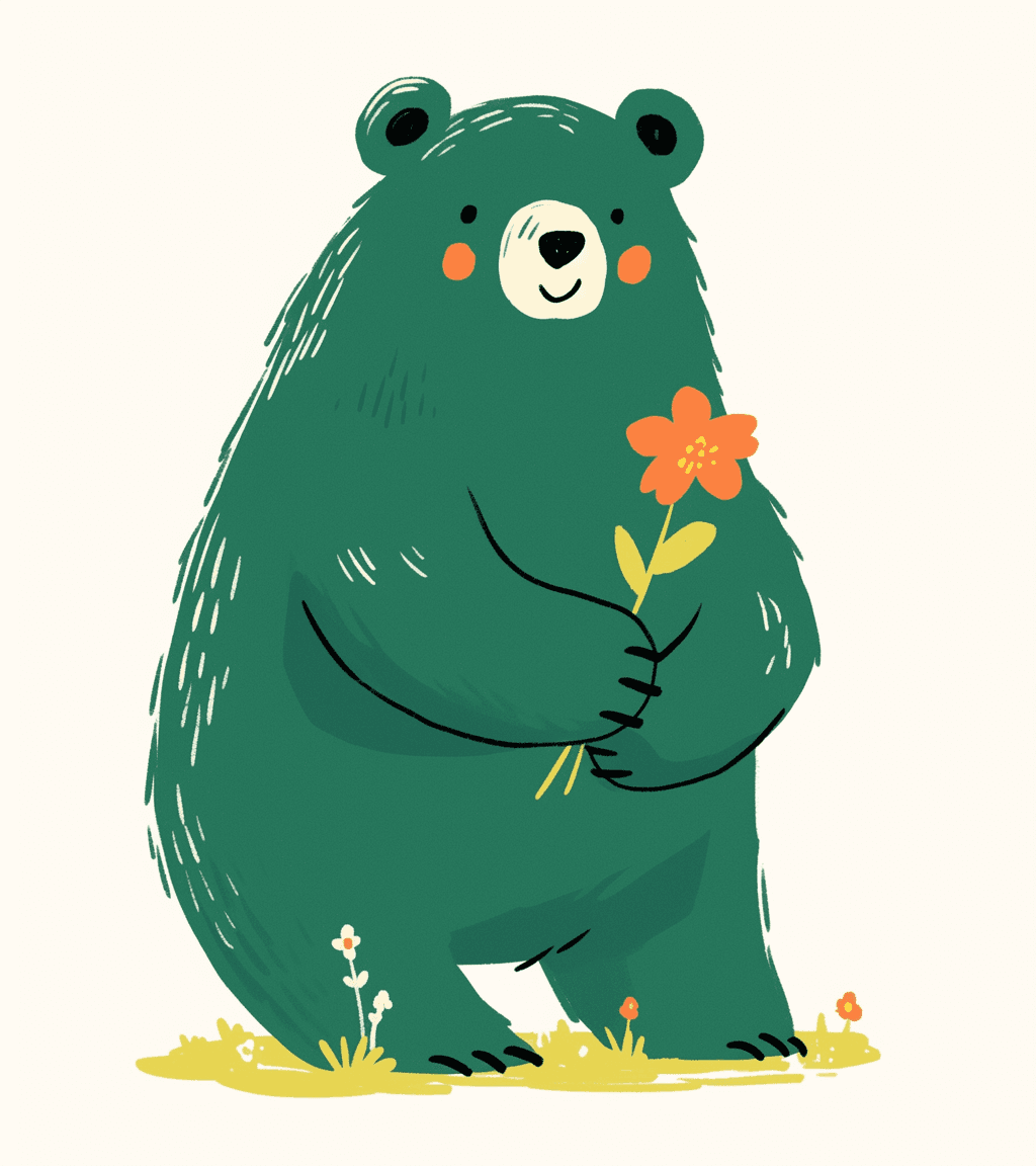Bear Pastel original repeating artwork