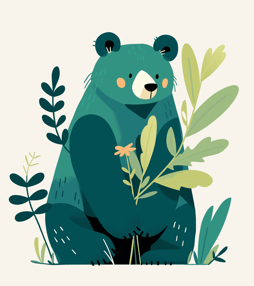 Bear Gleam original repeating artwork