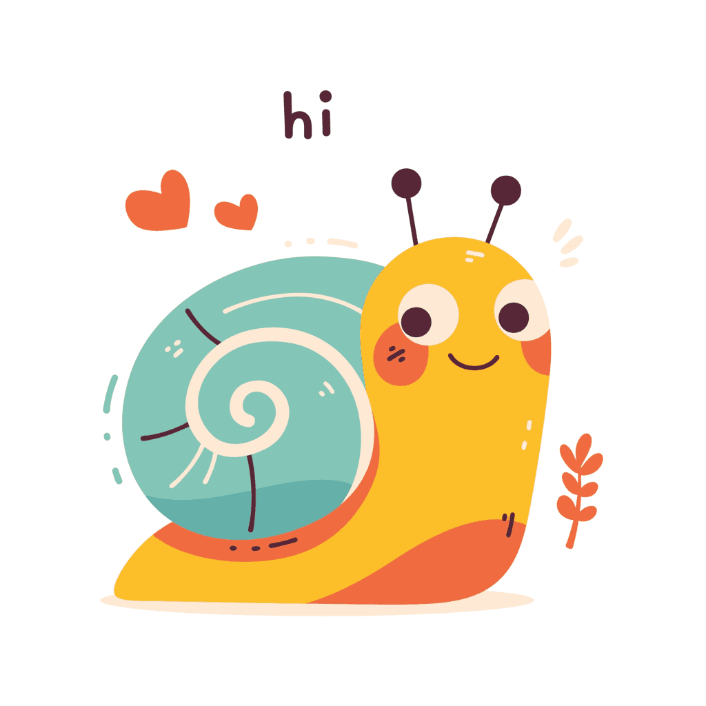 Snail Party original repeating artwork