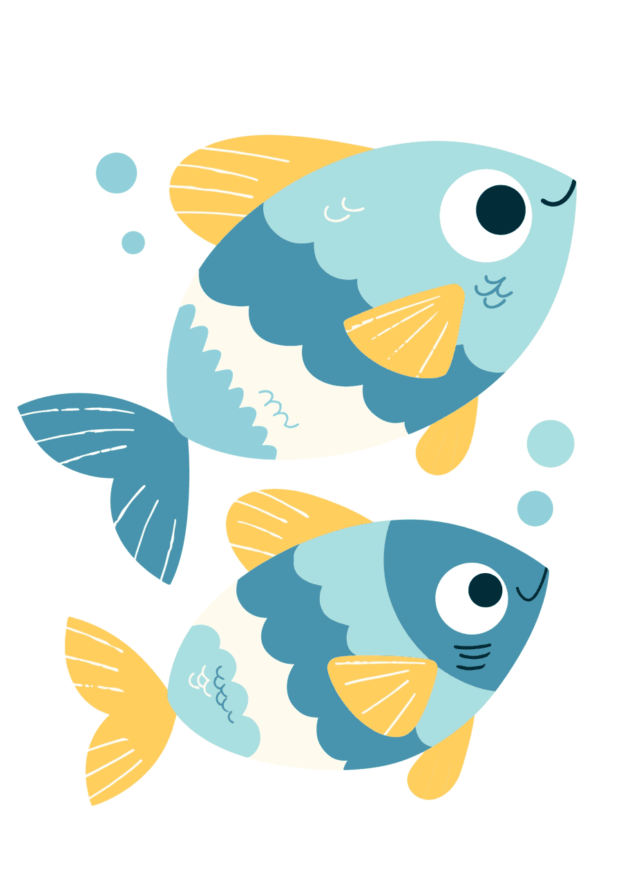Fish Grow original repeating artwork