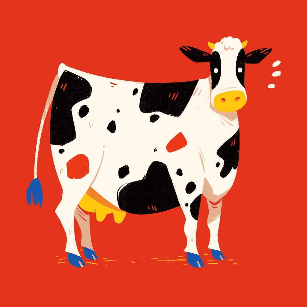Cow Picnic original repeating artwork