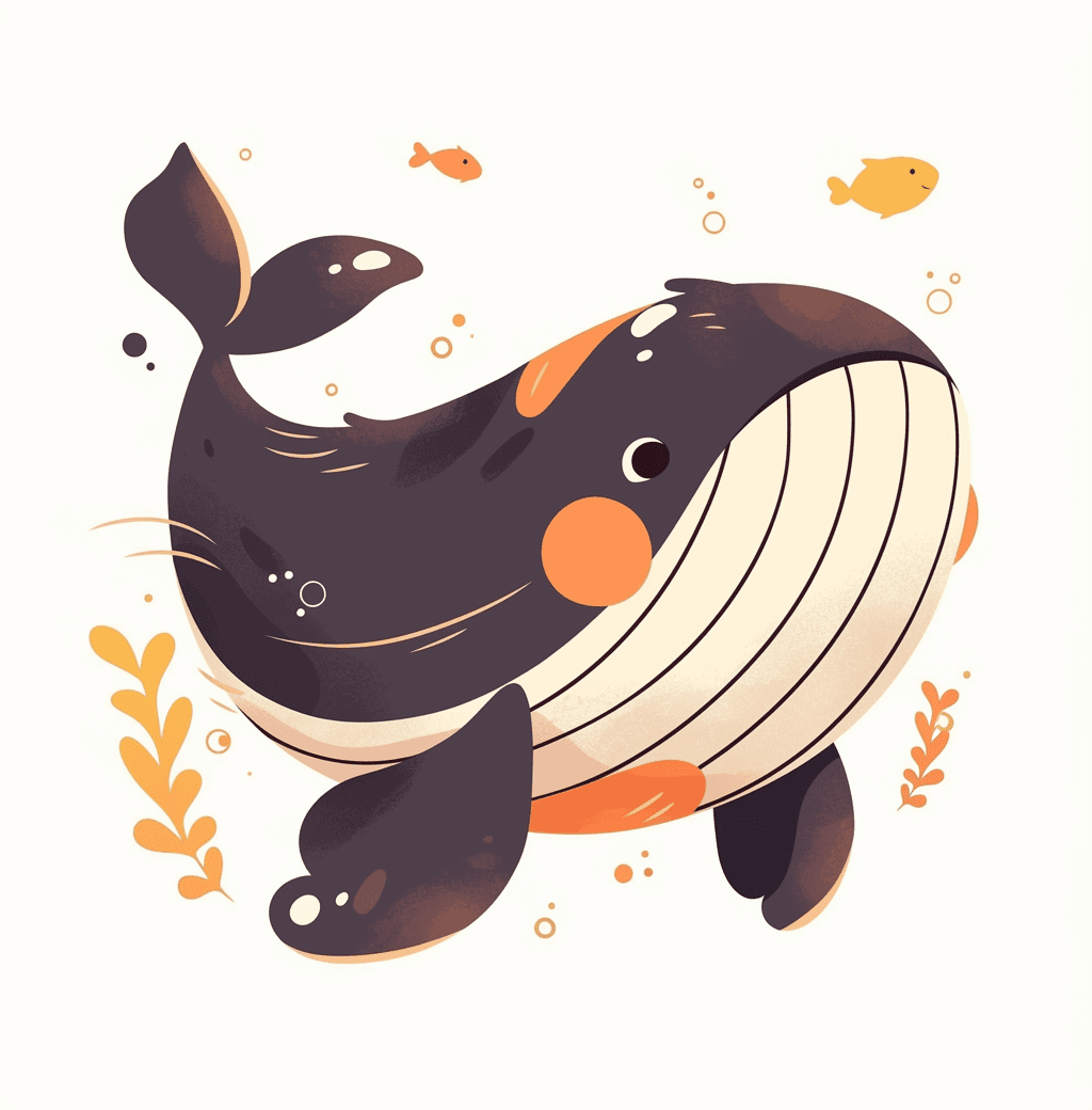Whale Dash original repeating artwork
