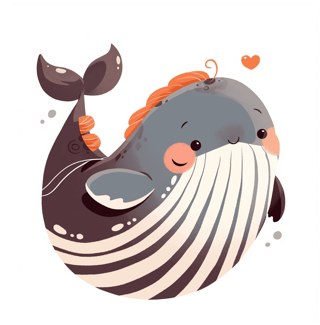 Whale Picnic original repeating artwork