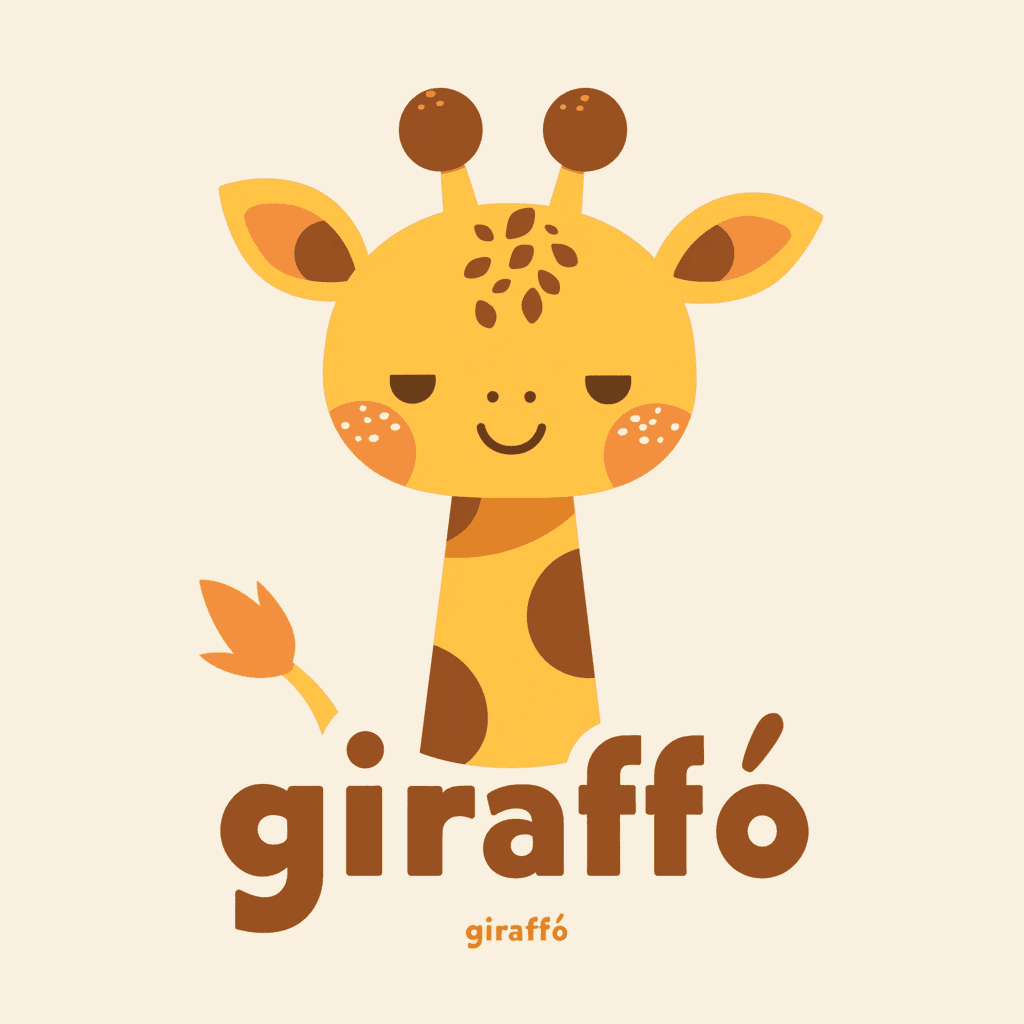 Giraffe Flip original repeating artwork