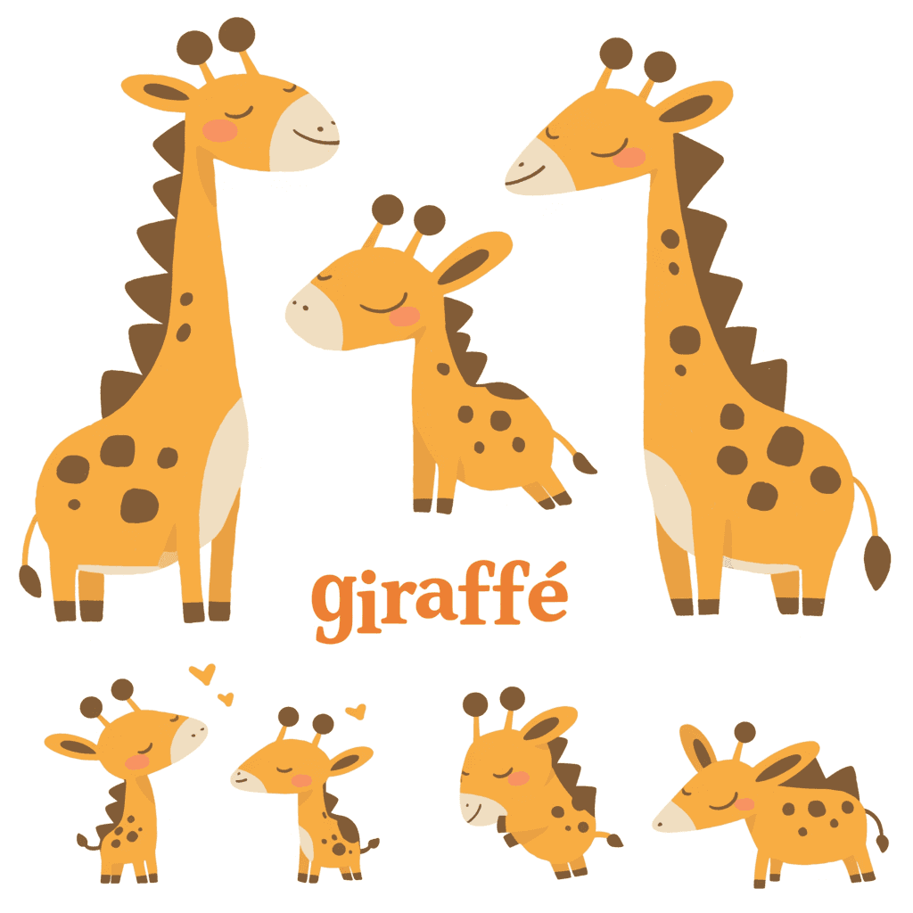 Giraffe Neon original repeating artwork