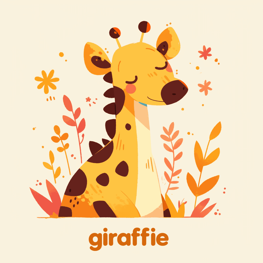 Giraffe Kick original repeating artwork