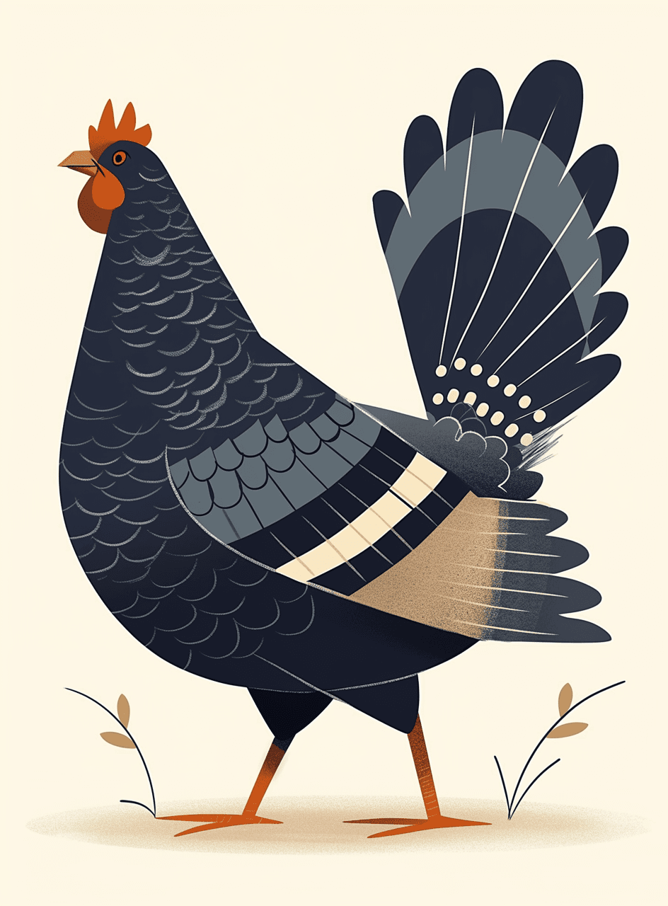 Chicken Gleam original repeating artwork