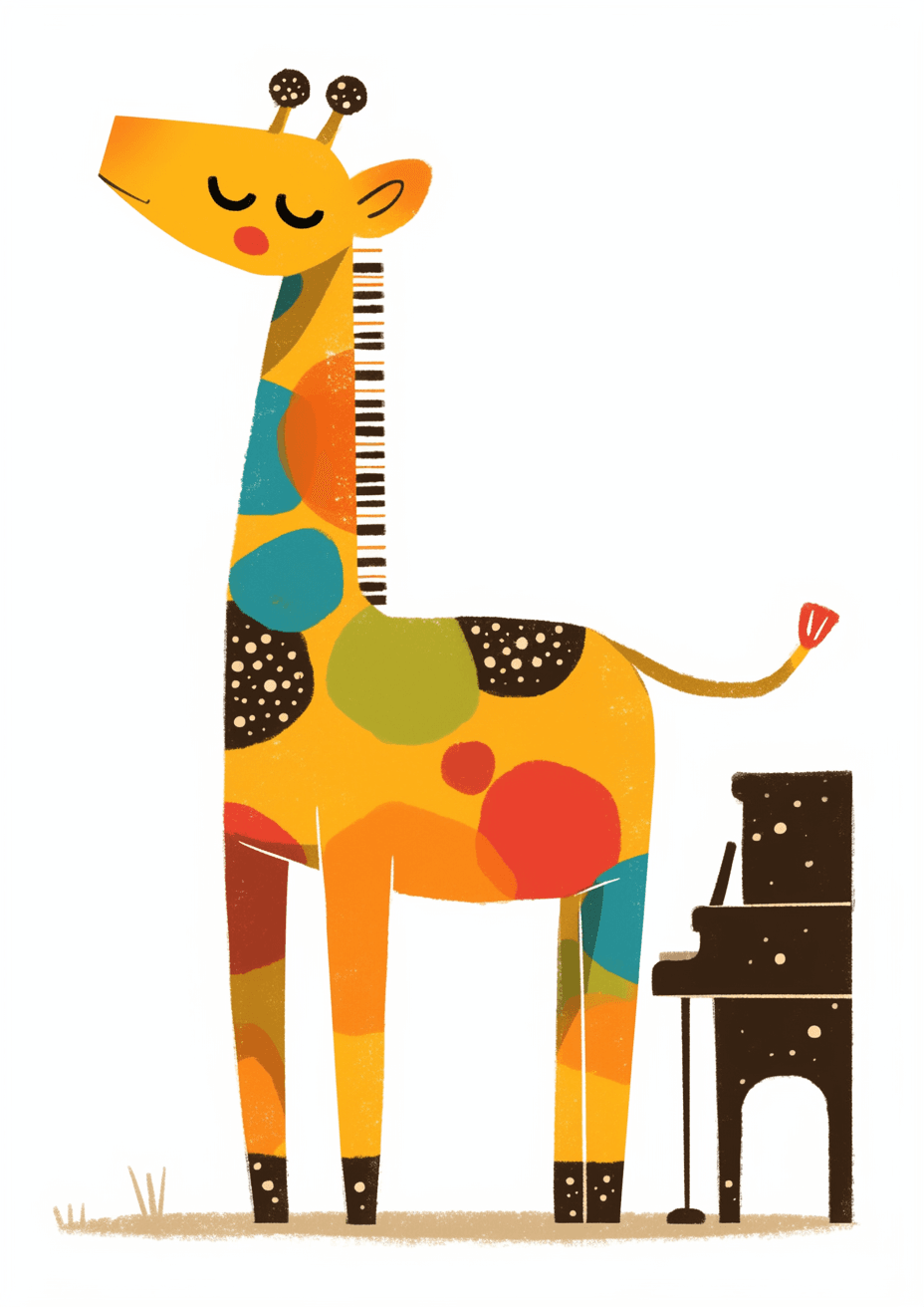 Giraffe Pastel original repeating artwork