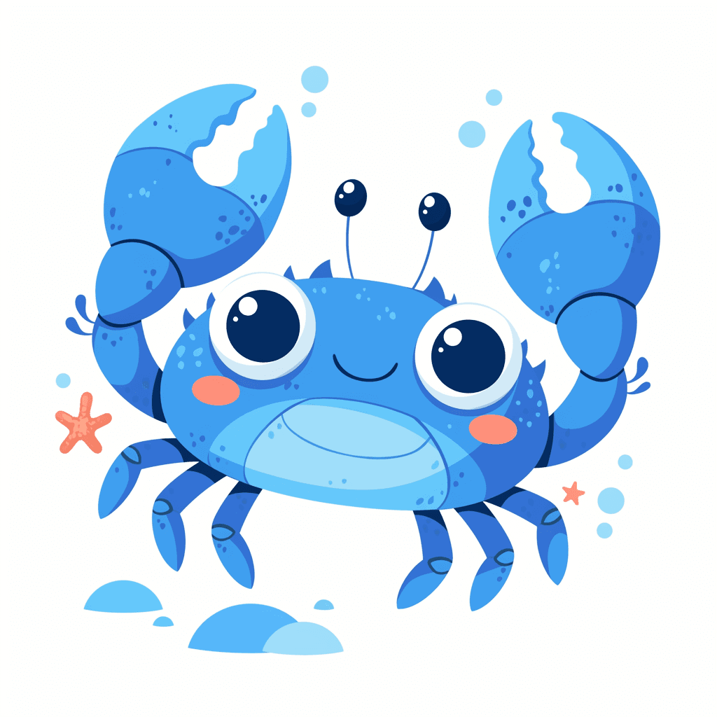 Crab Neon original repeating artwork