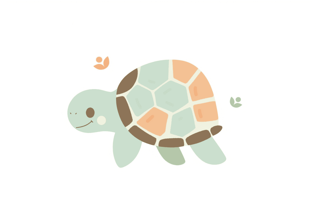 Turtle Picnic original repeating artwork