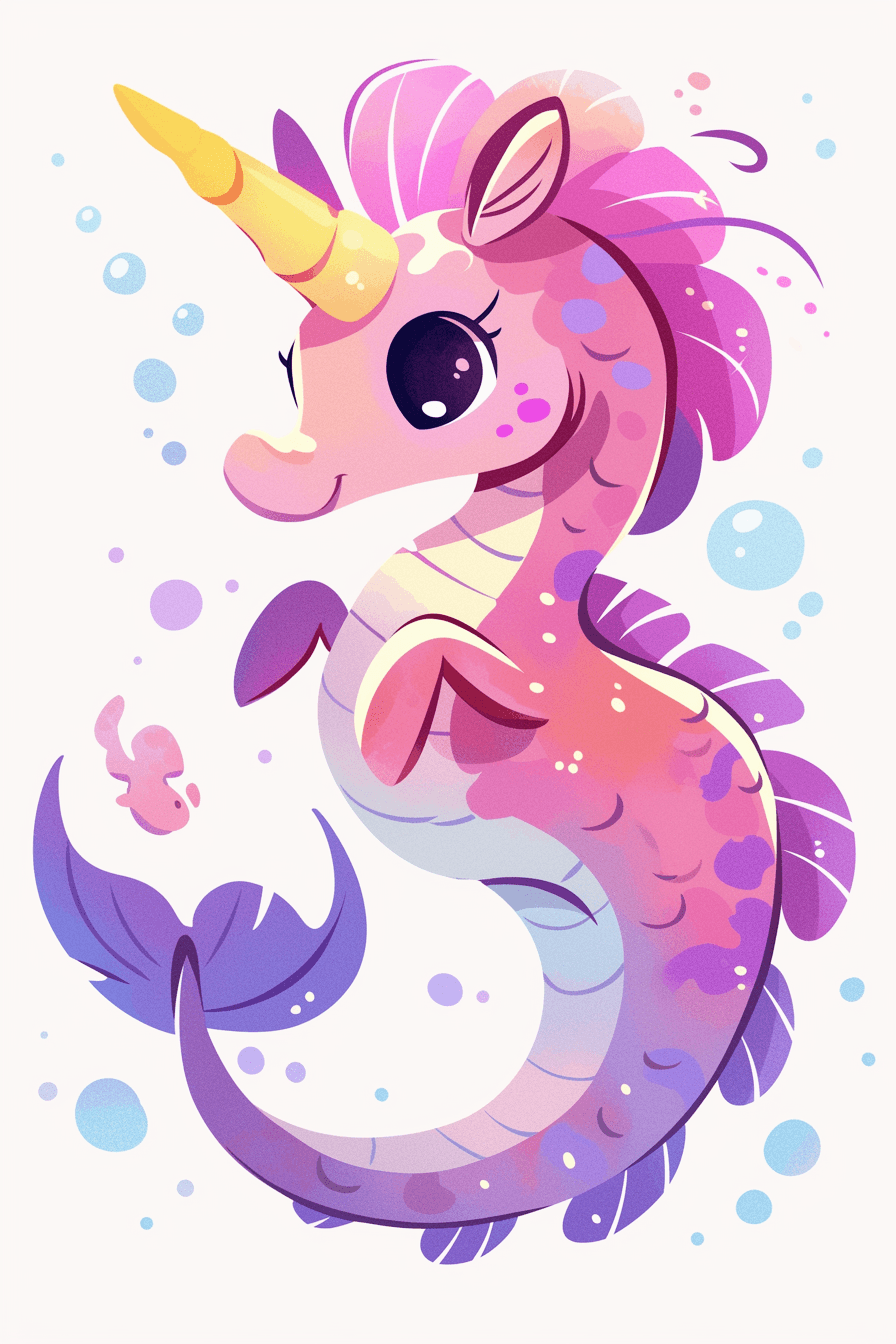 Seahorse Beats original repeating artwork