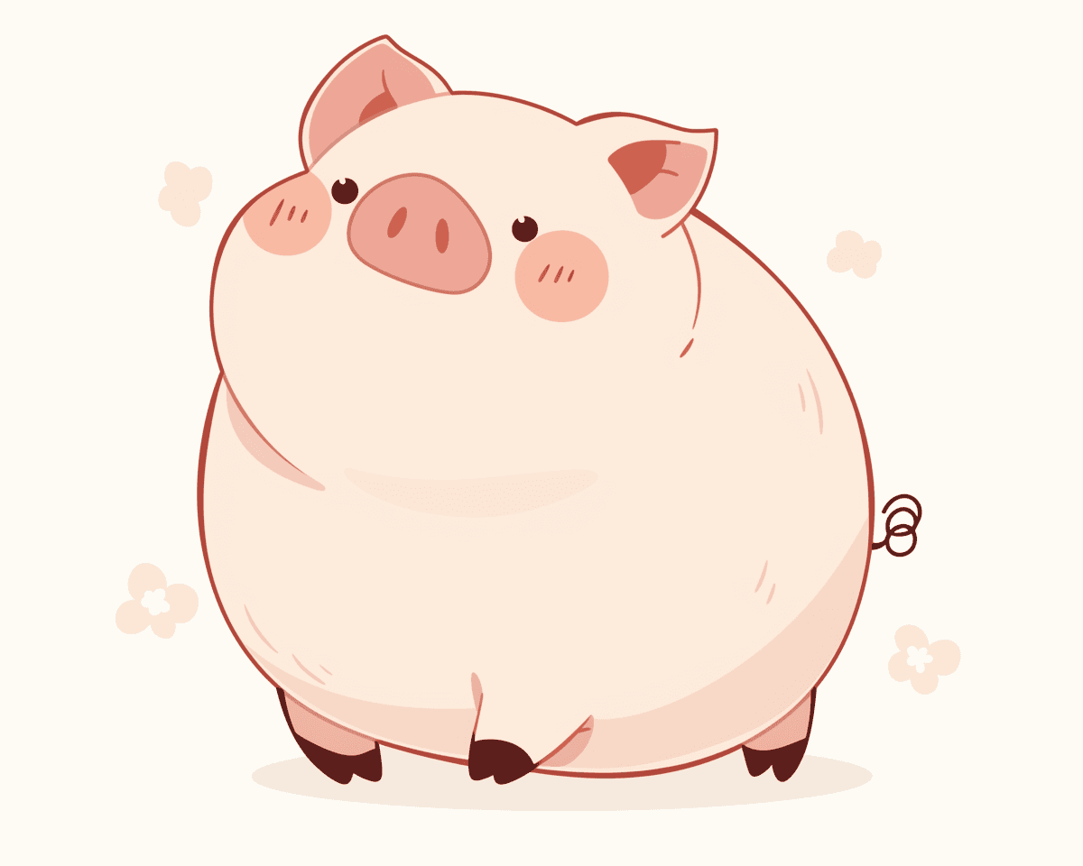 Cute Piglet Pals original repeating artwork
