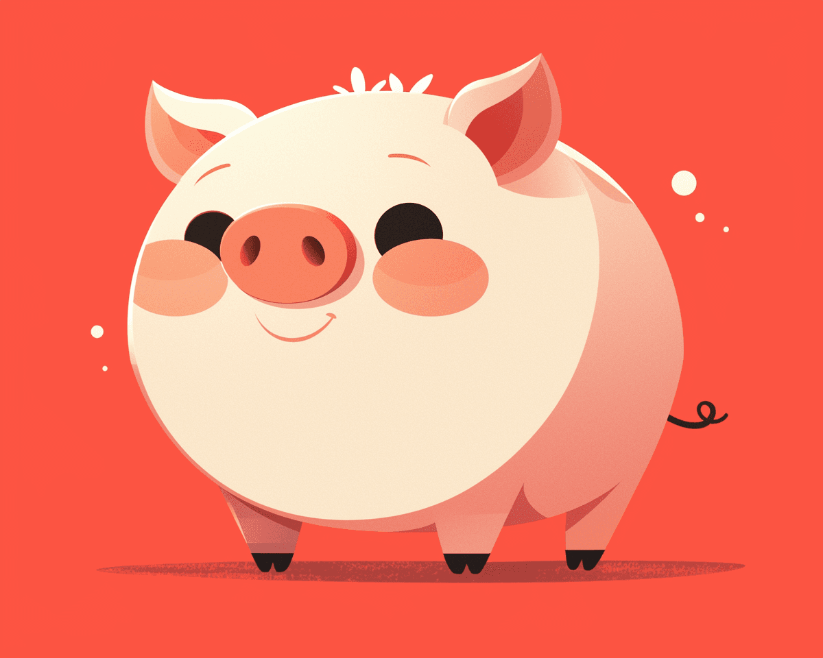 Cute Piglet Picnic original repeating artwork