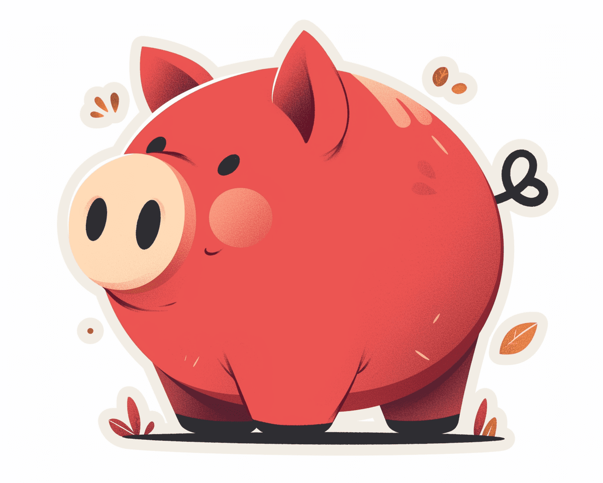 Cute Piglet Party original repeating artwork