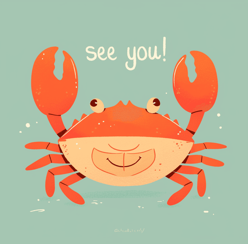 Crab Bop original repeating artwork