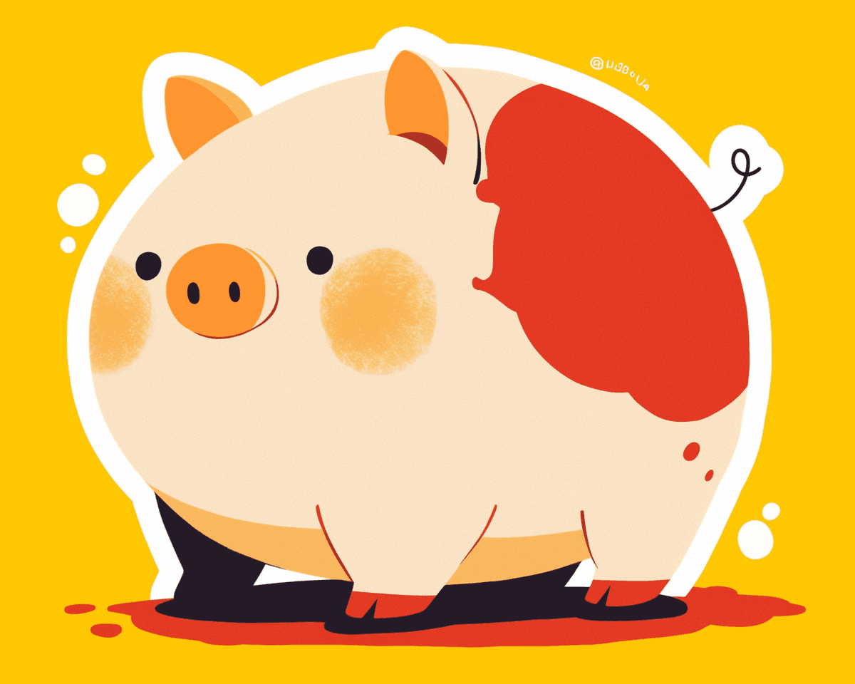 Cute Piglet Club original repeating artwork
