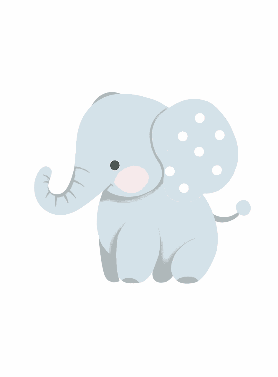 Elephant Dawn original repeating artwork