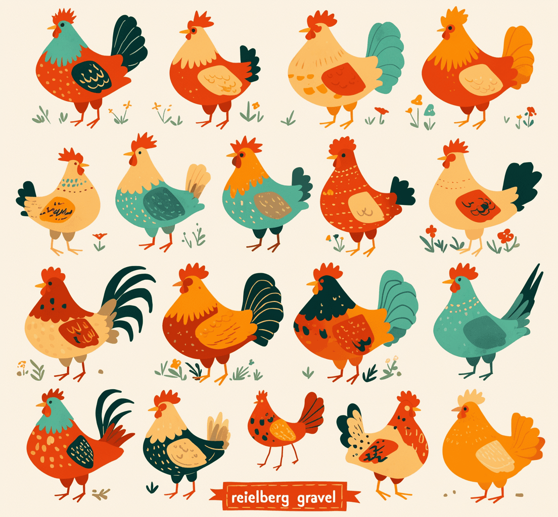 Chicken Hue original repeating artwork