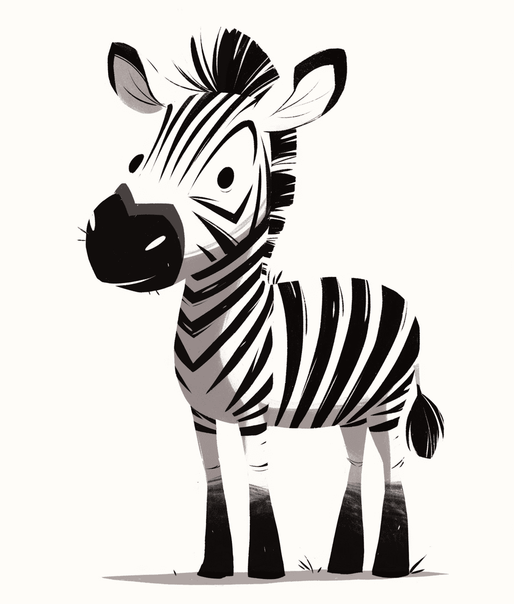 Zebra Sunlit original repeating artwork