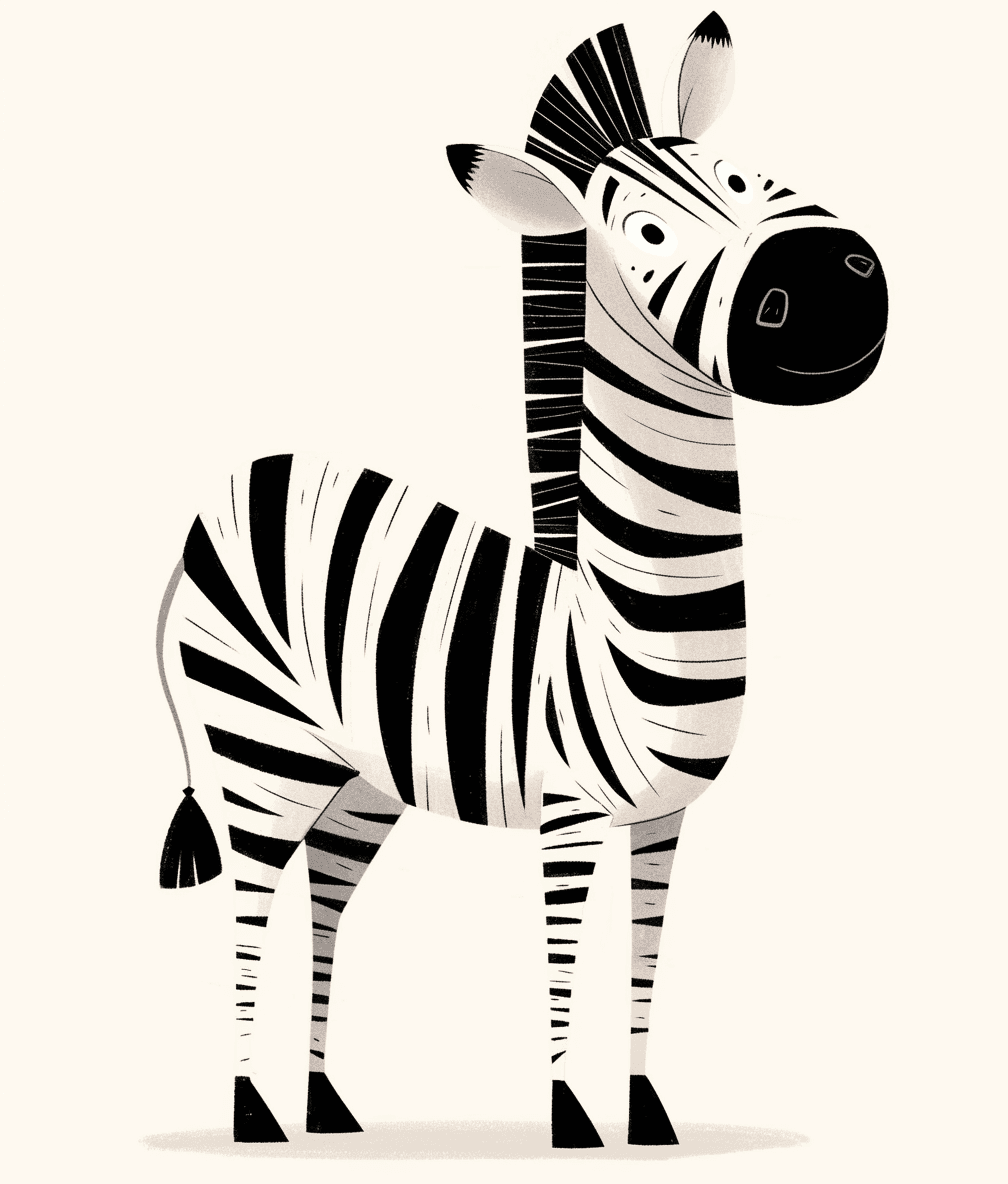 Zebra Bright original repeating artwork