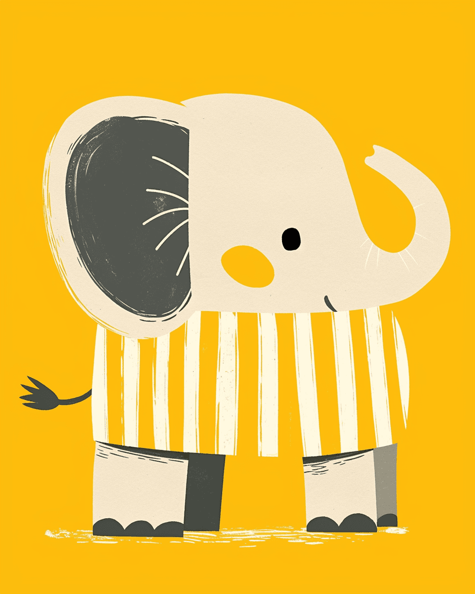 Elephant Neon original repeating artwork