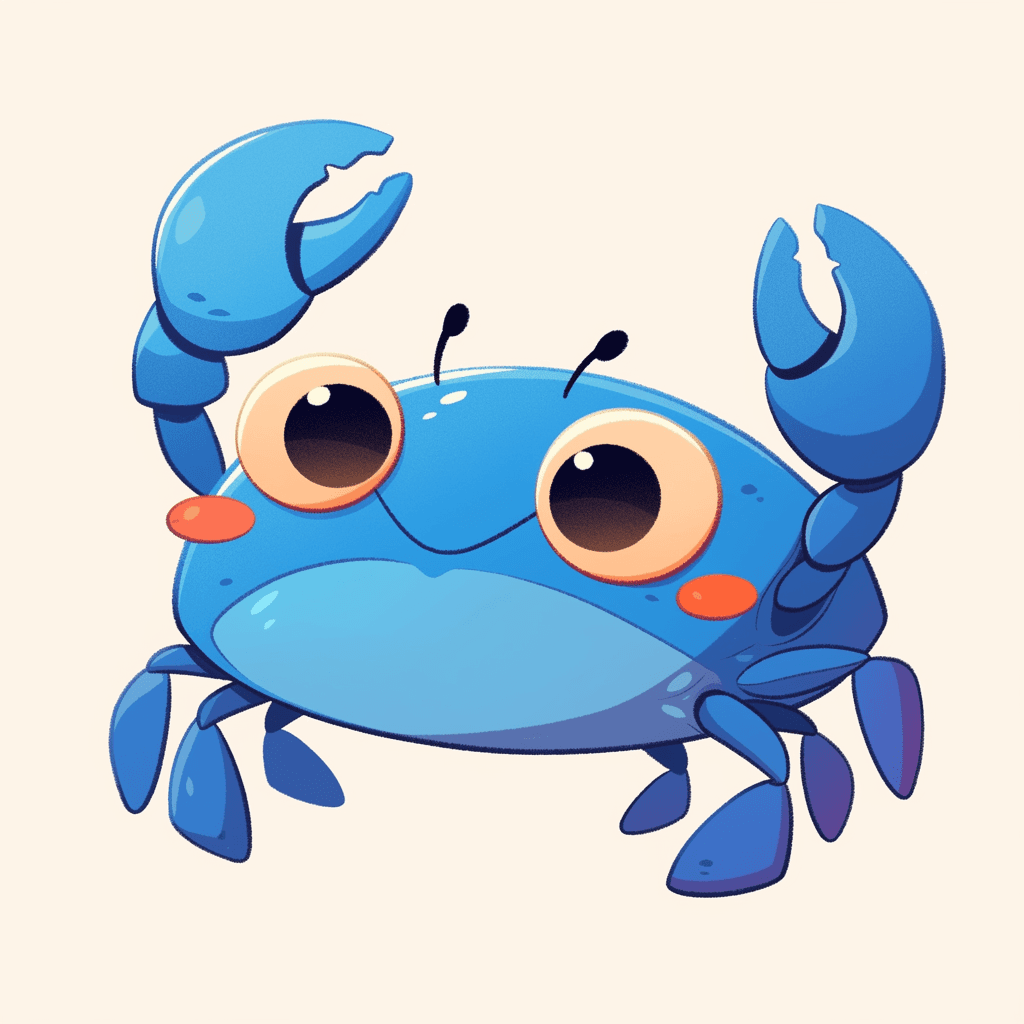 Crab Pastel original repeating artwork