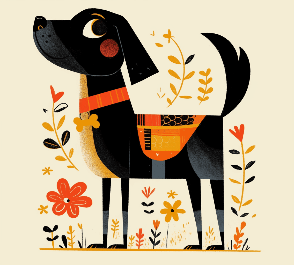 Dog 235 original repeating artwork
