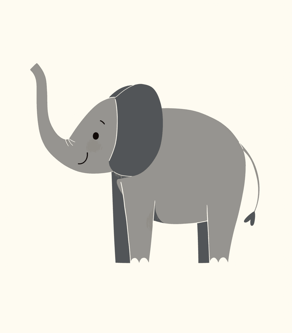 Elephant Loop original repeating artwork