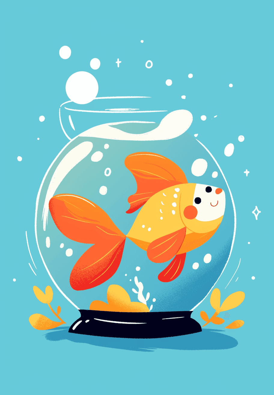 Fish Summer original repeating artwork