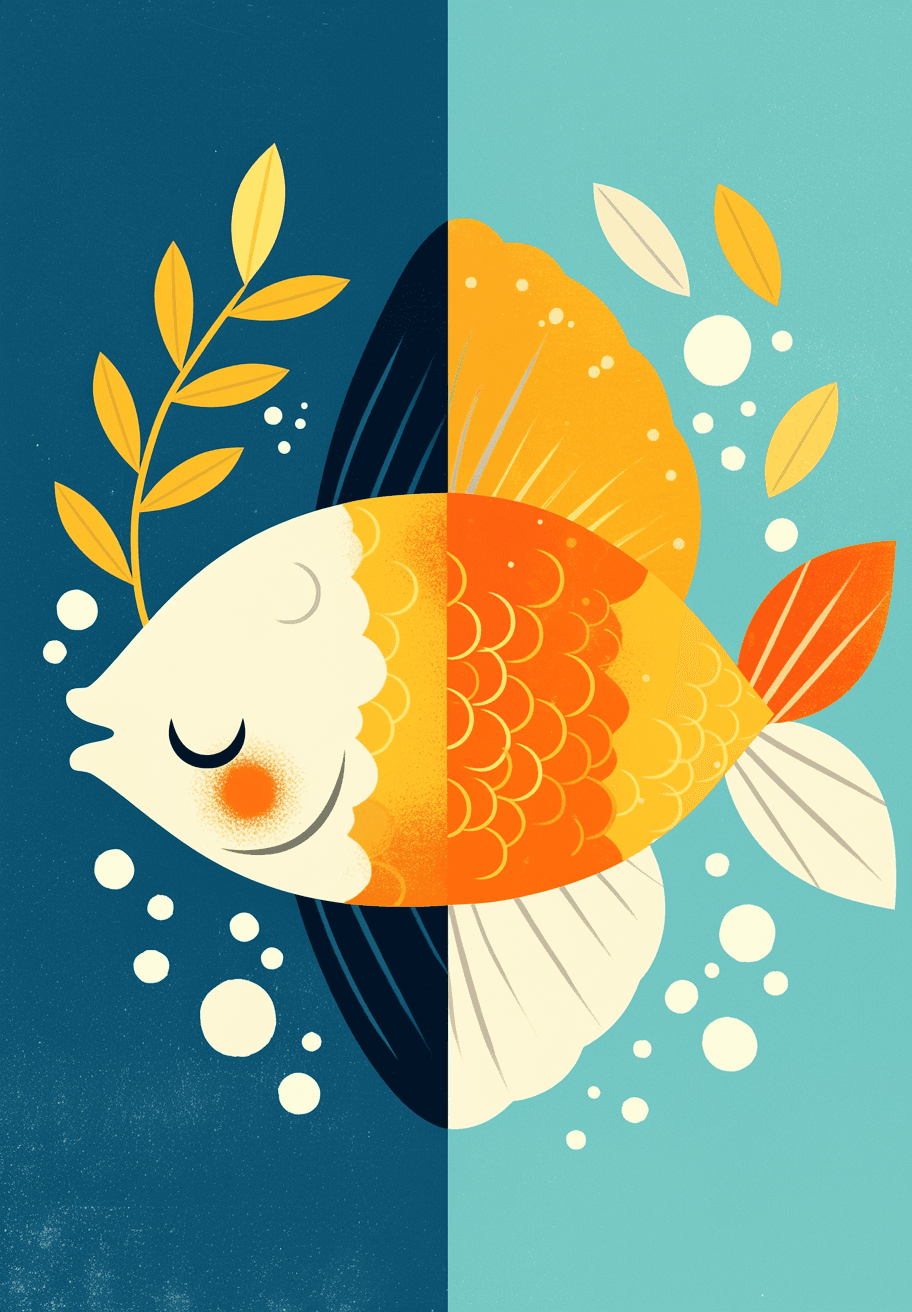 Fish Slide original repeating artwork