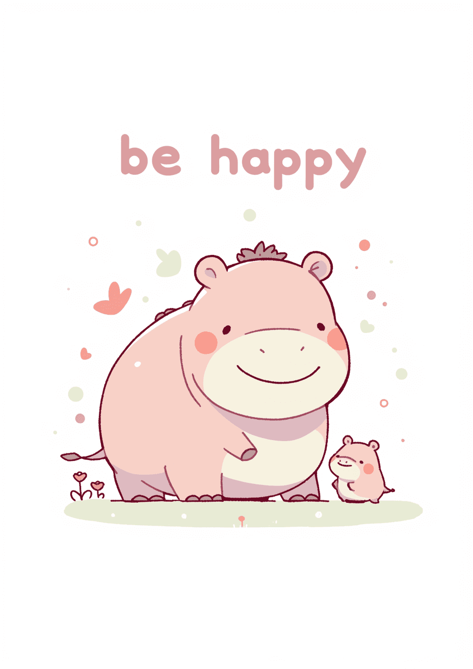 Rhino Pals original repeating artwork