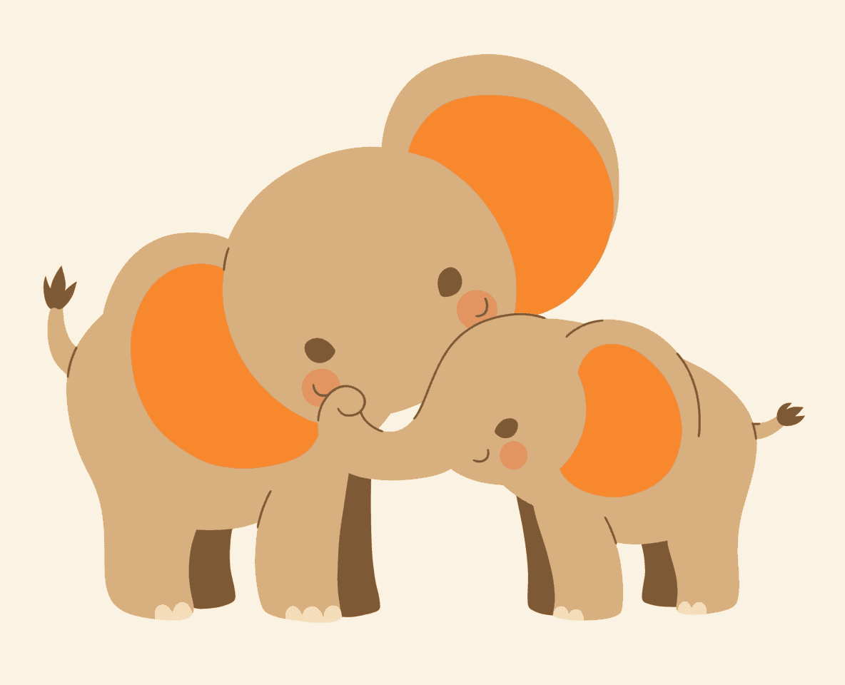 Elephant Rhythm original repeating artwork