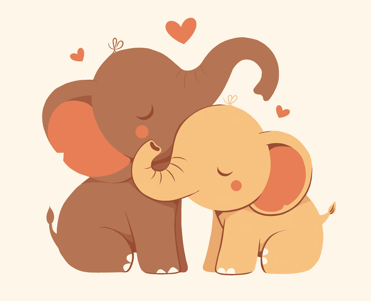 Elephant Daybreak original repeating artwork