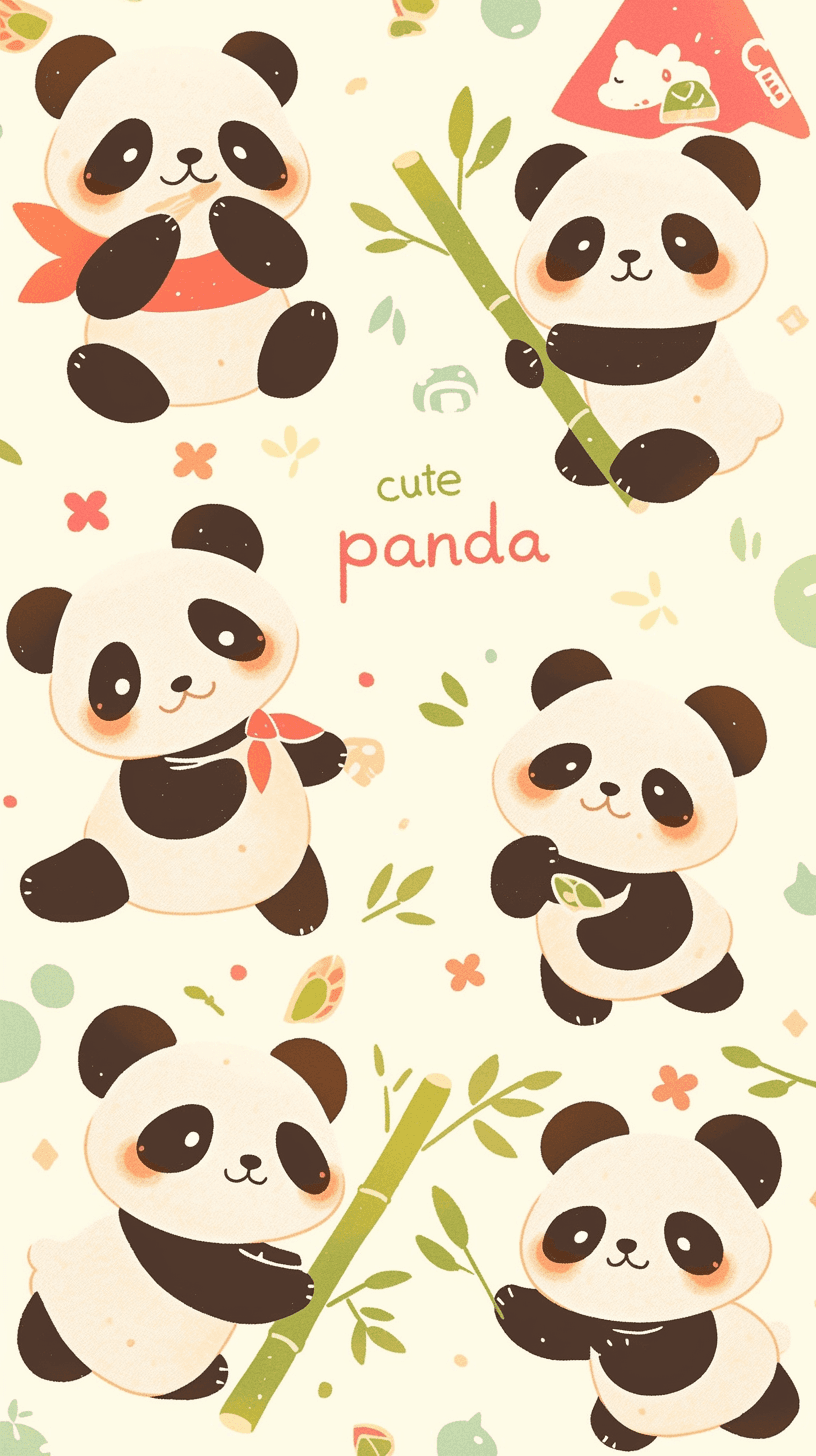Panda Roam original repeating artwork