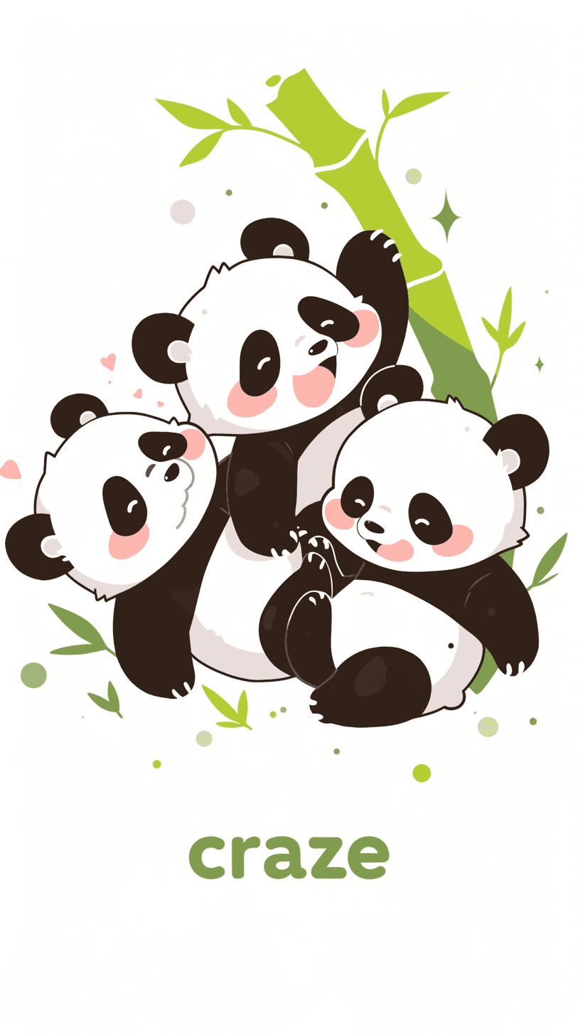 Panda Onyx original repeating artwork