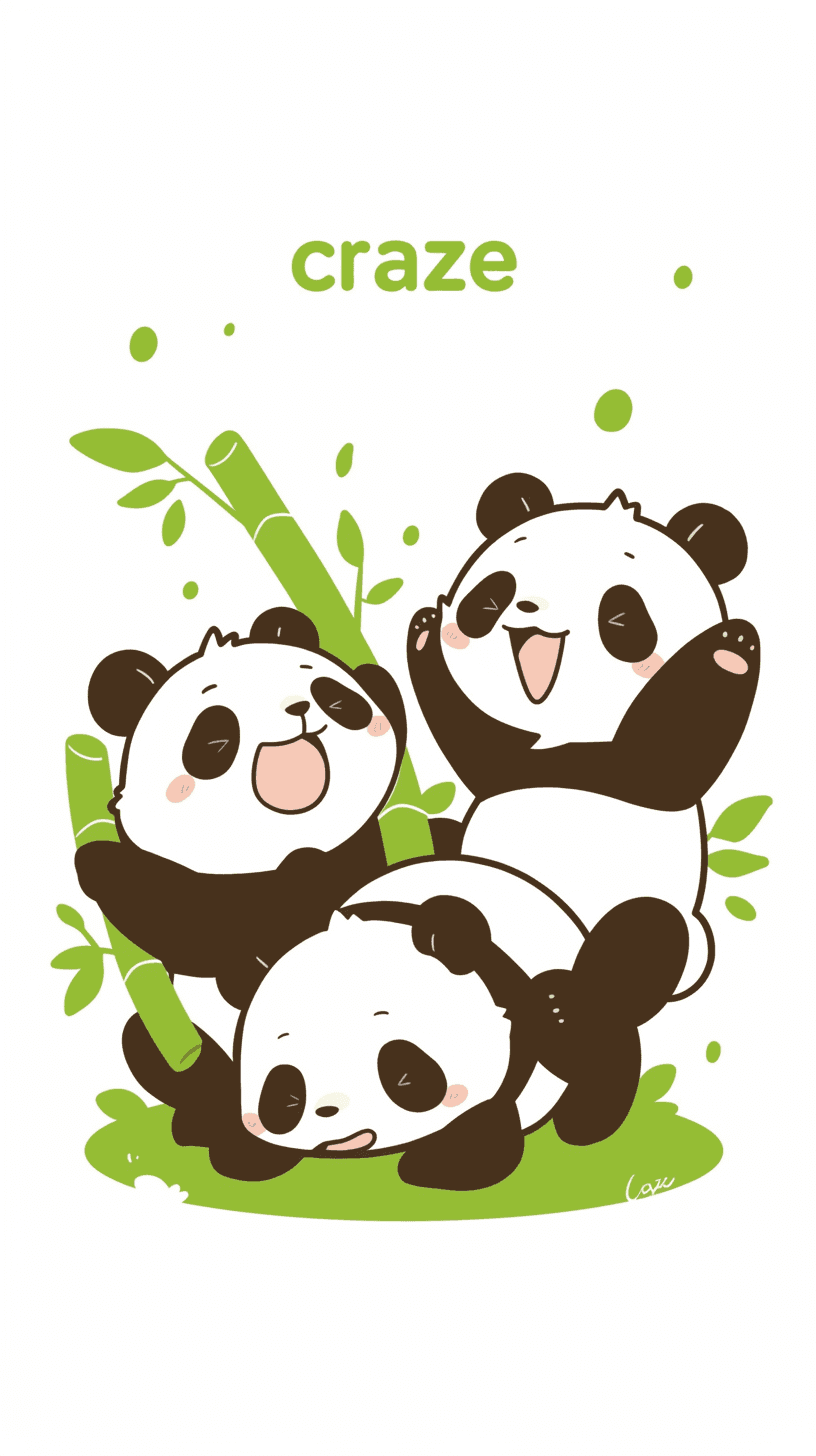 Panda Moonlit original repeating artwork