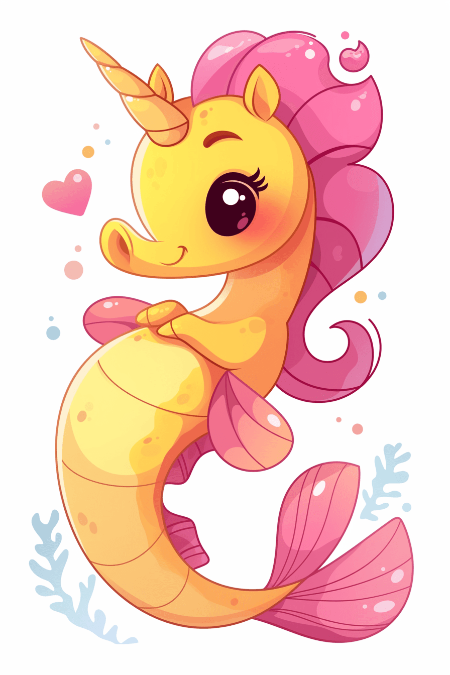 Seahorse Show original repeating artwork