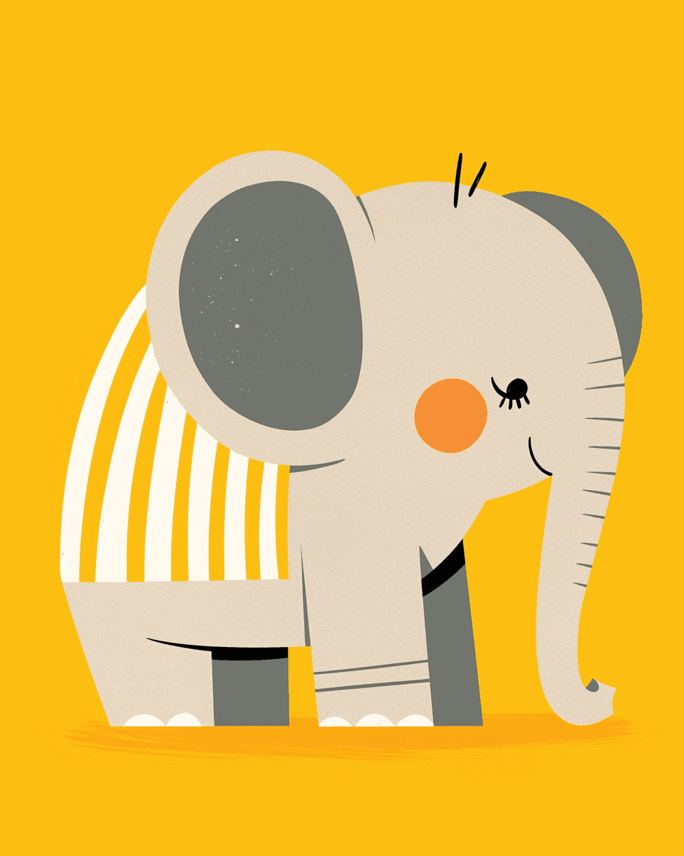 Elephant Dash original repeating artwork