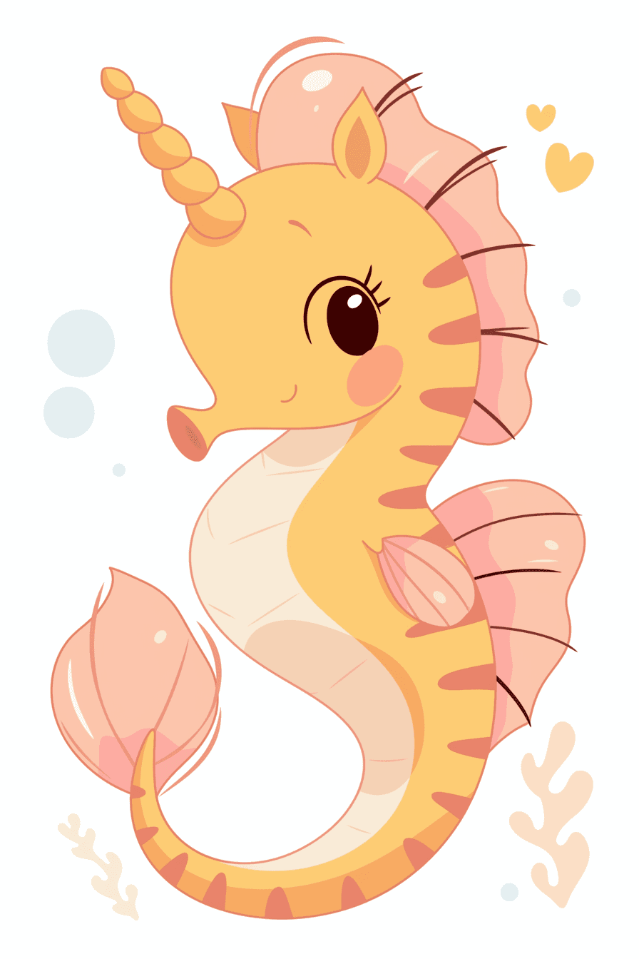 Seahorse Team original repeating artwork