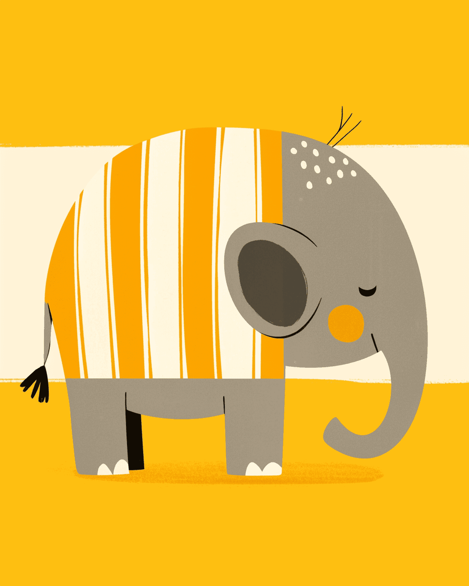 Elephant Pals original repeating artwork